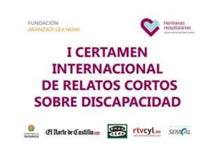 Cartel del I Certamen Internacional de relatos cortos sobre discapacidad